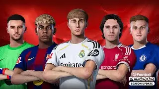 PES 2021 New Mega Facepack Collection Season 25/26 - All patch