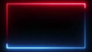 Neon Lights Frames Border Line 