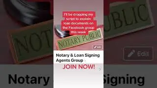 Get the script! #mockloansigning #notarysigningagent #loansigningagent #notarypublic #sidehustle