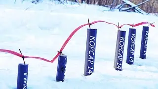 МОЩНАЯ ПЕТАРДА vs лед 💥 Корсар под лед 💥 Связка Корсар 14.