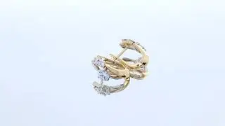 Золотые серьги Александра с Swarovski кл3365а-62сбк
