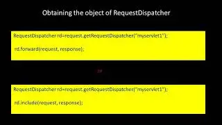 Introduction to  RequestDispatcher interface