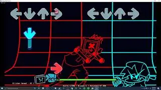 getting a pretty good score on glitcher (friday night funkin hex mod)