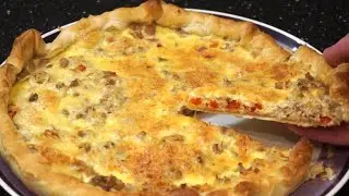 Tuna quiche and peppers - Easy and quick recipe