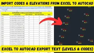 Import Text From Excel To AutoCAD | Import Elevations Text From Excel to AutoCAD