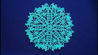 Круглая салфетка крючком «Паучки».Crochet doily* Napkins СХЕМА Уроки вязания для начинающих Урок 358