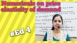 Economics | class 11| Numerical on price elasticity of demand |