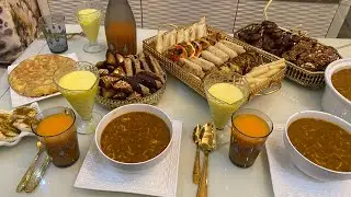 اليوم الاول في رمضان 🌙مملحات وجدتهوم في اخر دقيقة 👌حريرة بطريقة ساهلة بدون لحم😋