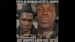 POPULAR BROWARD ARTIST EL SNAPPO GETS A NEW FACE TATTOO ‼️ #shorts