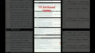 ITI 3rd Round Allotment II ITI 3rd List Update II ITI ची तीसरी यादि