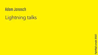 AgileByExample 2023: Lightning talks - Adam Janosch