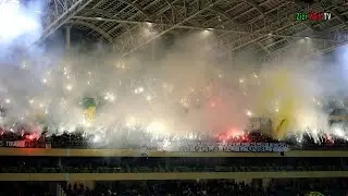 JSK – Magnifique Animation Des Supporters Des Canaris Au Stade Hocine Ait Ahmed …