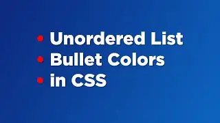 How to change the bullet color in an unordered list (ul/li) in HTML/CSS