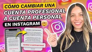 HOW TO SWITCH FROM PROFESSIONAL TO PERSONAL ACCOUNT ON INSTAGRAM 😱