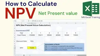How to Calculate NPV in Excel