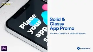 Solid App Promo 3d Mobile App Mockup Demonstration Video (After Effects Template)