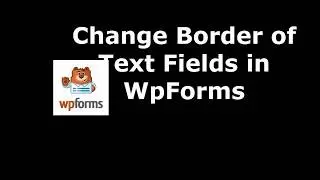 Method to Change Text Fields Border in WpForms