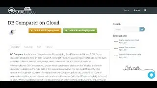 Secured DB Comparer on Windows 2012 R2 Deploy on Azure , AWS and Google Cloud Platform.