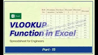 Spreadsheet for Engineers - Part 15 (VLOOKUP function in Excel) | BME358C