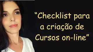 Aula 2  Checklist da estrutura para criar o curso