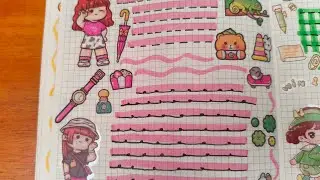 AESTHETIC JOUURNALING GIRL STICKERS | JOURNAL GIRL STICKERS MAKING | KAWAII STICKERS JOURNAL 
