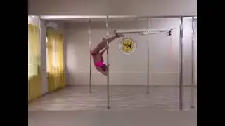 PoleSport🌟Переход из китайского шпагата в флаг с упором в предплечье, 💥уровень продолжающие💥