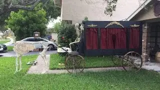 Halloween Hearse with Infinity Illusion and Talking Skeleton