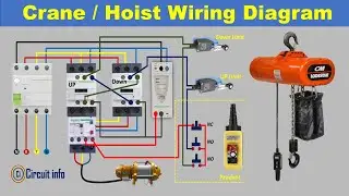Hoist Up Down circuit diagram l Control and Power Wiring l Crane wiring @CircuitInfo