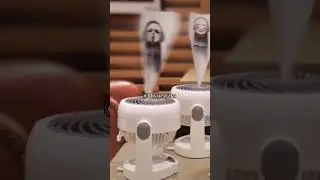 holographic effects recreated with paper and fan