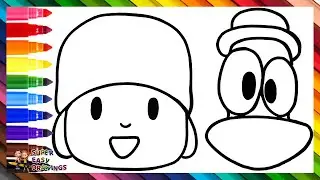 Draw and Color Pocoyo and Pato 👶🦆 Drawings for Kids