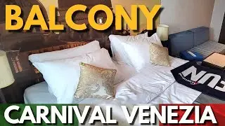 Carnival Venezia Balcony Stateroom Tour, Category 7C