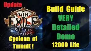 Cyclone of Tumult Full Build Guide - Demo Very Detailed - Path of Exile Secrets Atlas - Live