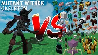 MUTANT WITHER SKELETON vs ALL MOBS AND BOSSES | Minecraft Mob Battle