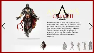 Website Slider UI Prototype Design - Assassin's Creed Slider Design With Figma