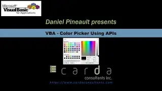 VBA - Color Picker Using APIs