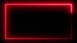 Red Neon Lights Rectangle Frame Background Seamless Loop