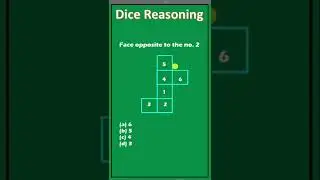 Dice Reasoning | Open Dice Reasoning For SSC JE, RRB Exam #shorts