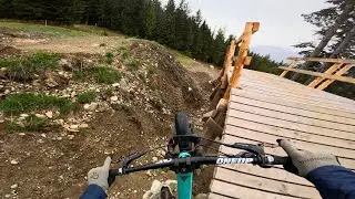 Trying a new Whistler Bike Park Gap and almost hitting a dear!