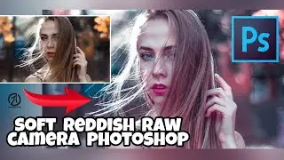 Photoshop smooth reddish cinematic color raw effect