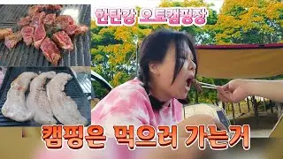 [캠핑브이로그]소고기먹고 돼지고기먹고 라면도먹고 ~