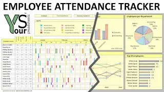 Employee Attendance Tracker spreadsheet (with Interactive Excel Dashboard)