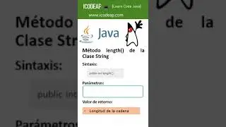 El método length de la clase String #java #cursodejava