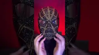 Spider-Man No Way Home Rhinestone Makeup ASMR Scratching ASMR Tapping ASMR Spider-Man Black Suit
