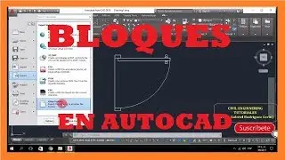 BLOQUES EN AutoCAD 2021,2020, 2019 Como Crear, Exportar e Insertar (Descargar bloques) (Ejem Puerta)