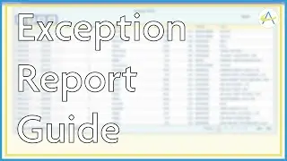 Exception Report Guide (Updated for V 1.1.625)