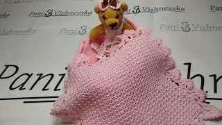 Разбор детского пледа крючком 1800-х годов + чепчик для волос.