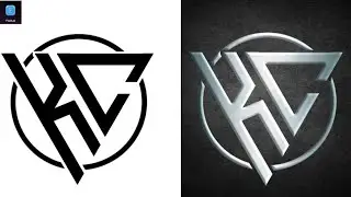 Cara Membuat Logo Dua Huruf ll KC initial ll Pixellab Tutorial #Part 10