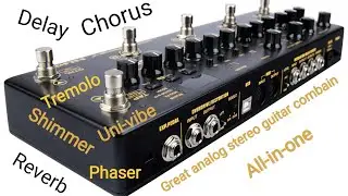 Nux Cerberus review fx effects. Portable stereo analog pedalboard! (for headphones only)