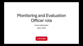 Role of Monitoring and Evaluation Officer