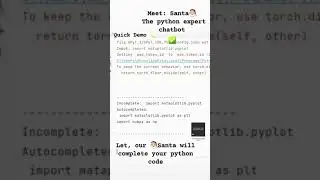 Santa: Python Expert Chatbot | #shorts #python #chatbot